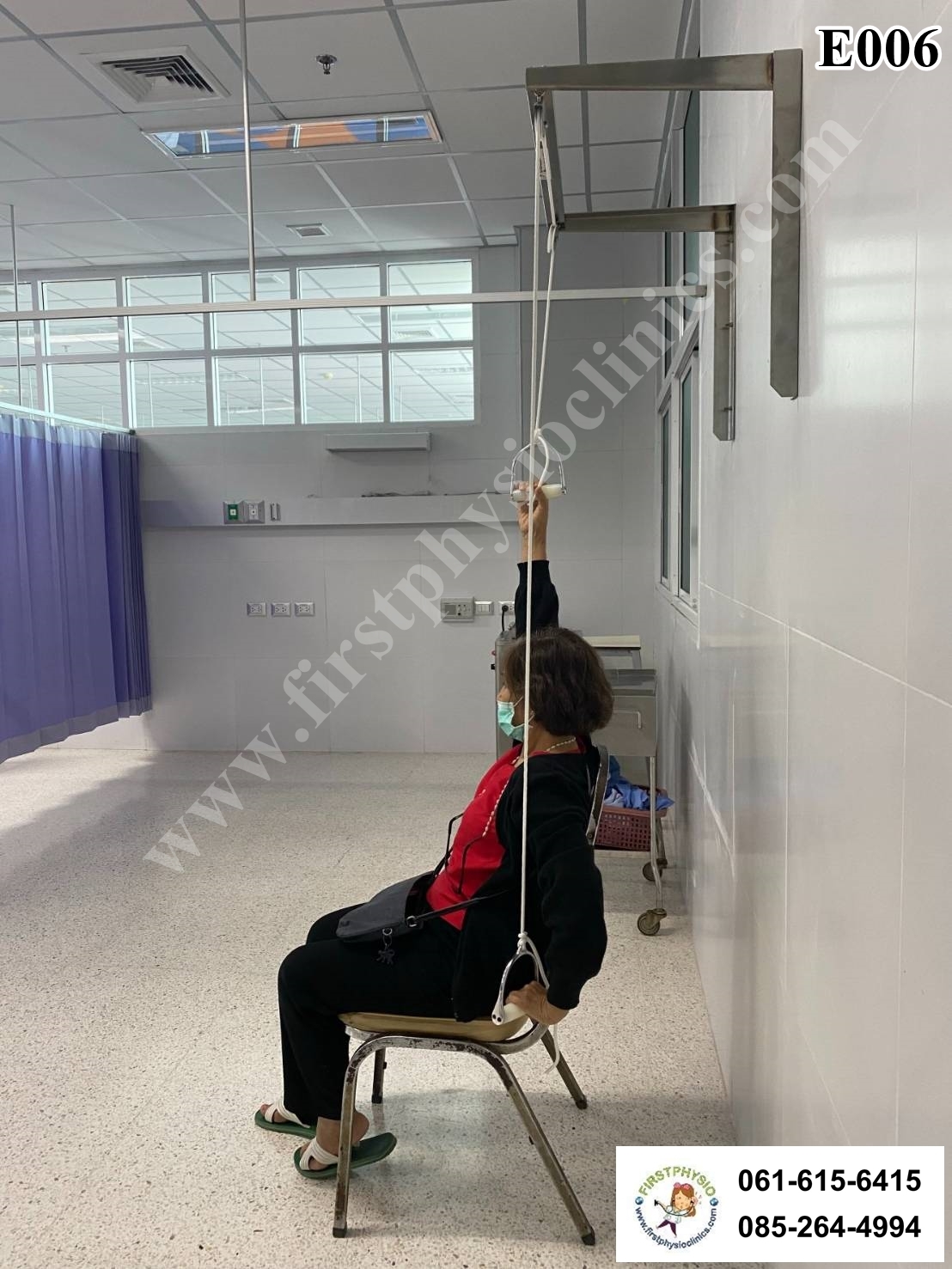 รอกติดผนัง รอกดึงไหล่ฐานสแตนเลส รอกฟื้นฟูไหล่ รอกกายภาพไหล่ รอกบริหารหัวไหล่แบบติดผนัง รอกกายภาพไหล่ติดแข็ง Over Head Pulley