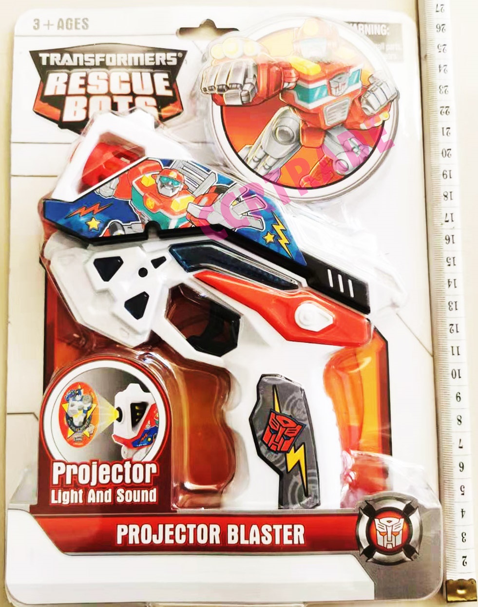 ปืนทรานฟอร์เมอร์ฉายภาพ มีเสียง มีไฟแผง 19x26.5 ซม.(ลิขสิทธิ์แท้)(1x3)