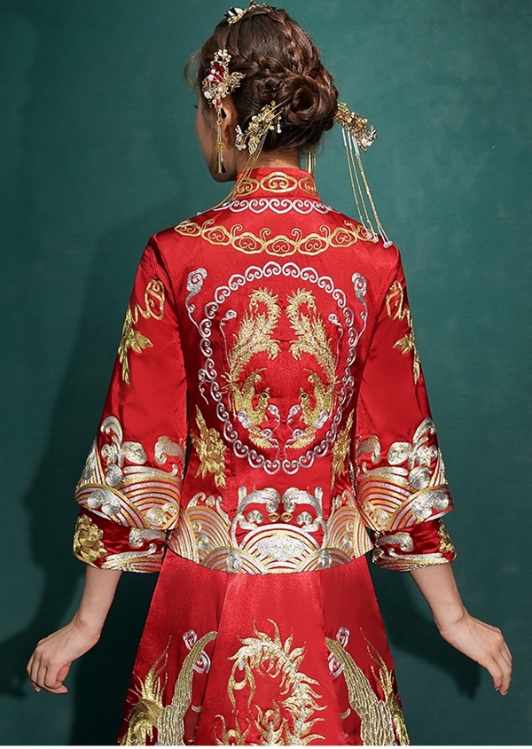 PW621 **พรีออเดอร์ค่ะ**ชุดแฟนซีกี่เพ้าประยุกต์ ชุดคู่ถ่ายพรีเวดดิ้ง ชุดยกน้ำชา ชุดแต่งงานแฟนซี ชุดจีนชายหญิง "ธีมสีแดงน้ำเงิน"