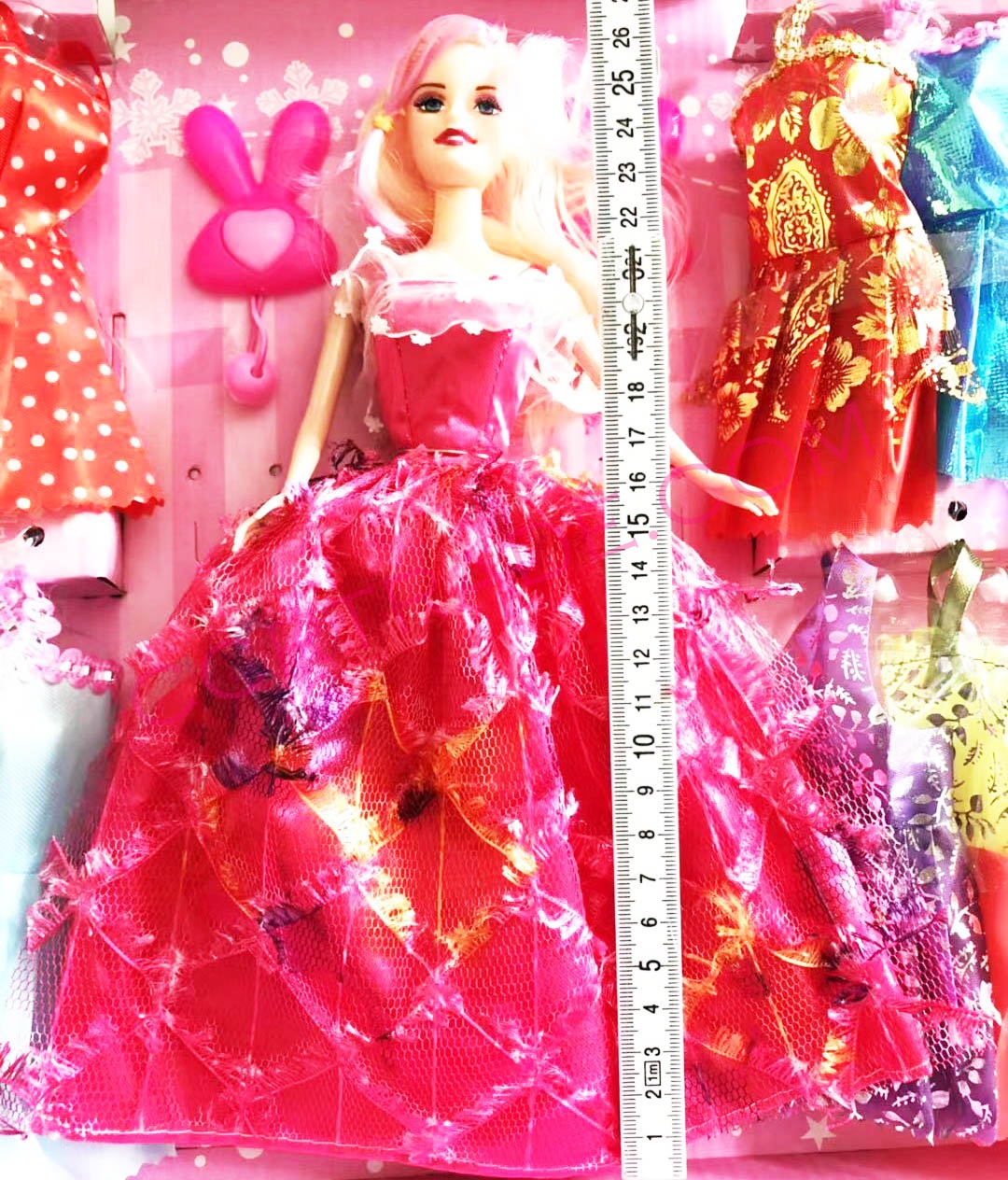 บาร์บี้เจ้าหญิงแต่งตัว+ชุดกระโปรง 24 ชุดกล่องจัมโบ้ 54 ซม.(1x3)