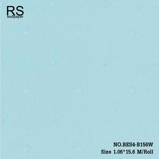 วอลเปเปอร์ ลายดาว พื้นสีฟ้า No.BES4-B156W