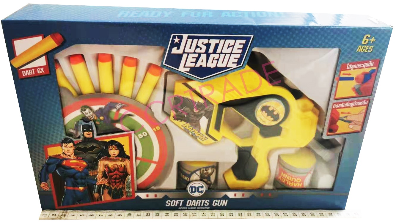 ปืนเนิร์ฟยิงกระสุนโฟมฮีโร่ DC 21.5x34 ซม.(ลิขสิทธิ์แท้)(1x3)