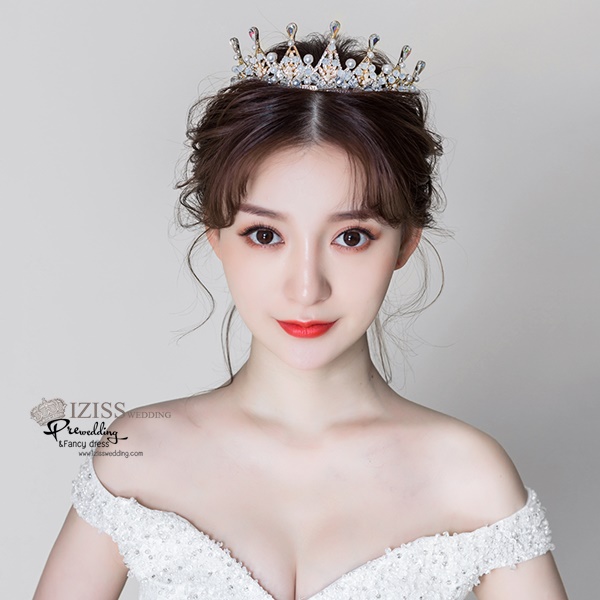 AC004 **พรีออเดอร์**ชุดเทียร่า มงกุฎเพชร ชุดเครื่องประดับเจ้าสาวสวยหรูดุจเจ้าหญิง