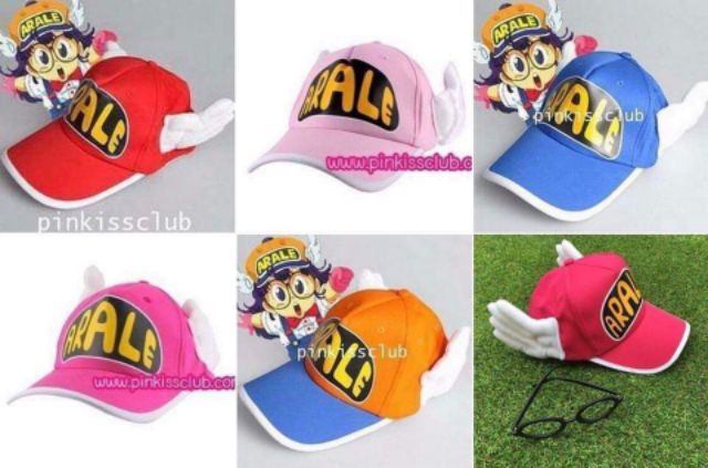 หมวกอาราเล่มีปีก + แว่นตาไร้เลนส์ พร้อมส่ง สตอกแน่น