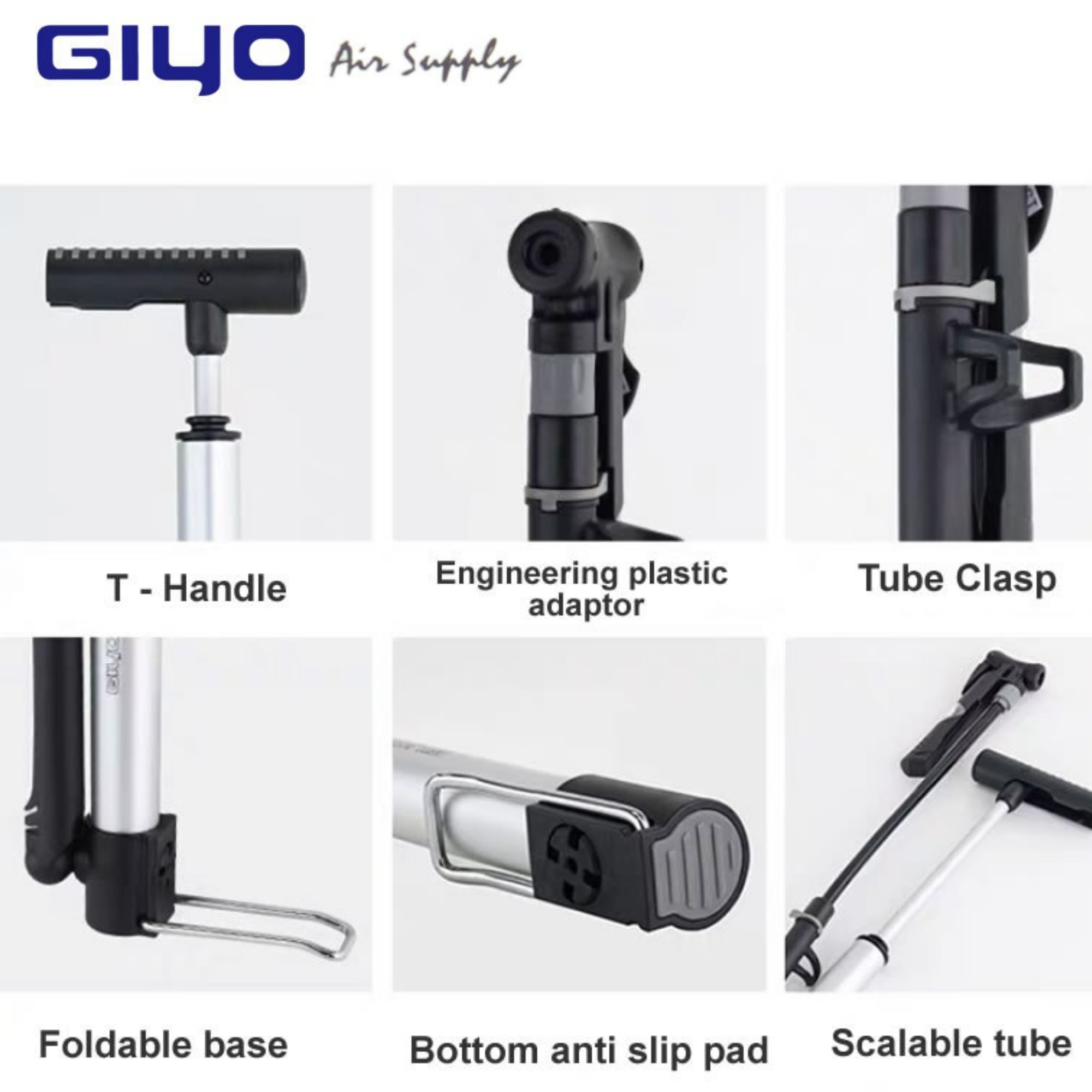 สูบจักรยานแบบพกพา GIYO GM82 140PSI