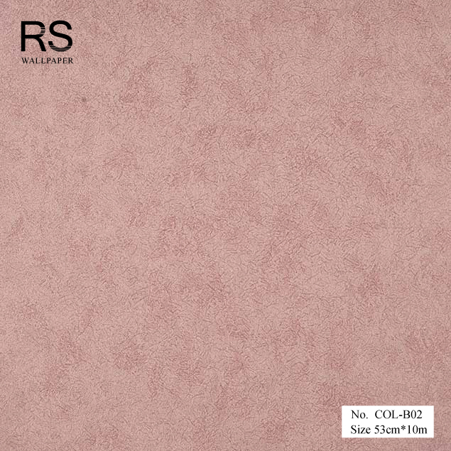 วอลเปเปอร์ ลายปูนเปลือย สีชมพูม่วง No.COL-B02