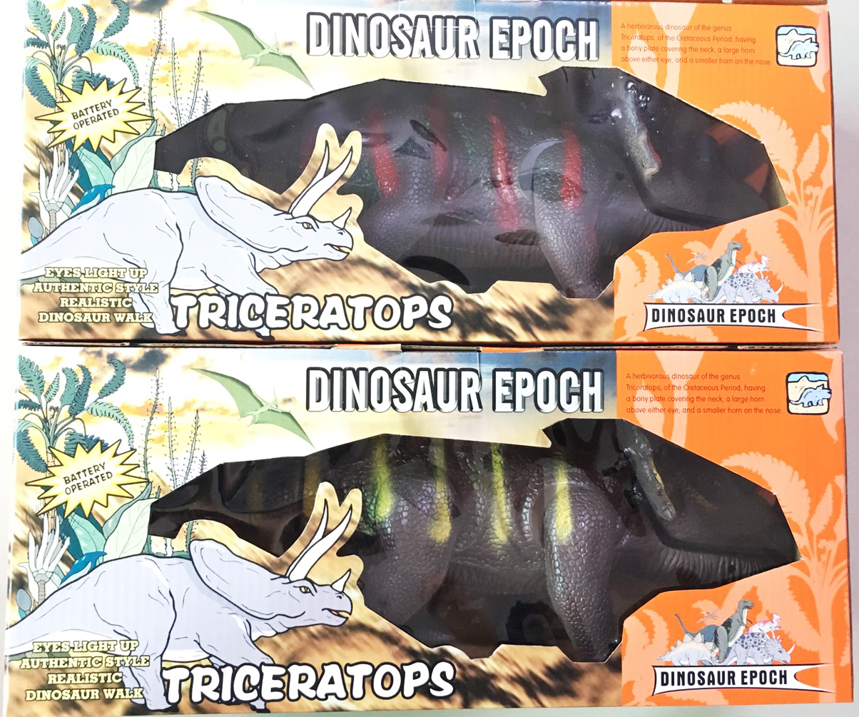 ไดโนเสาร์แรด มีเสียง มีไฟกล่อง 40 ซม. (1x3)