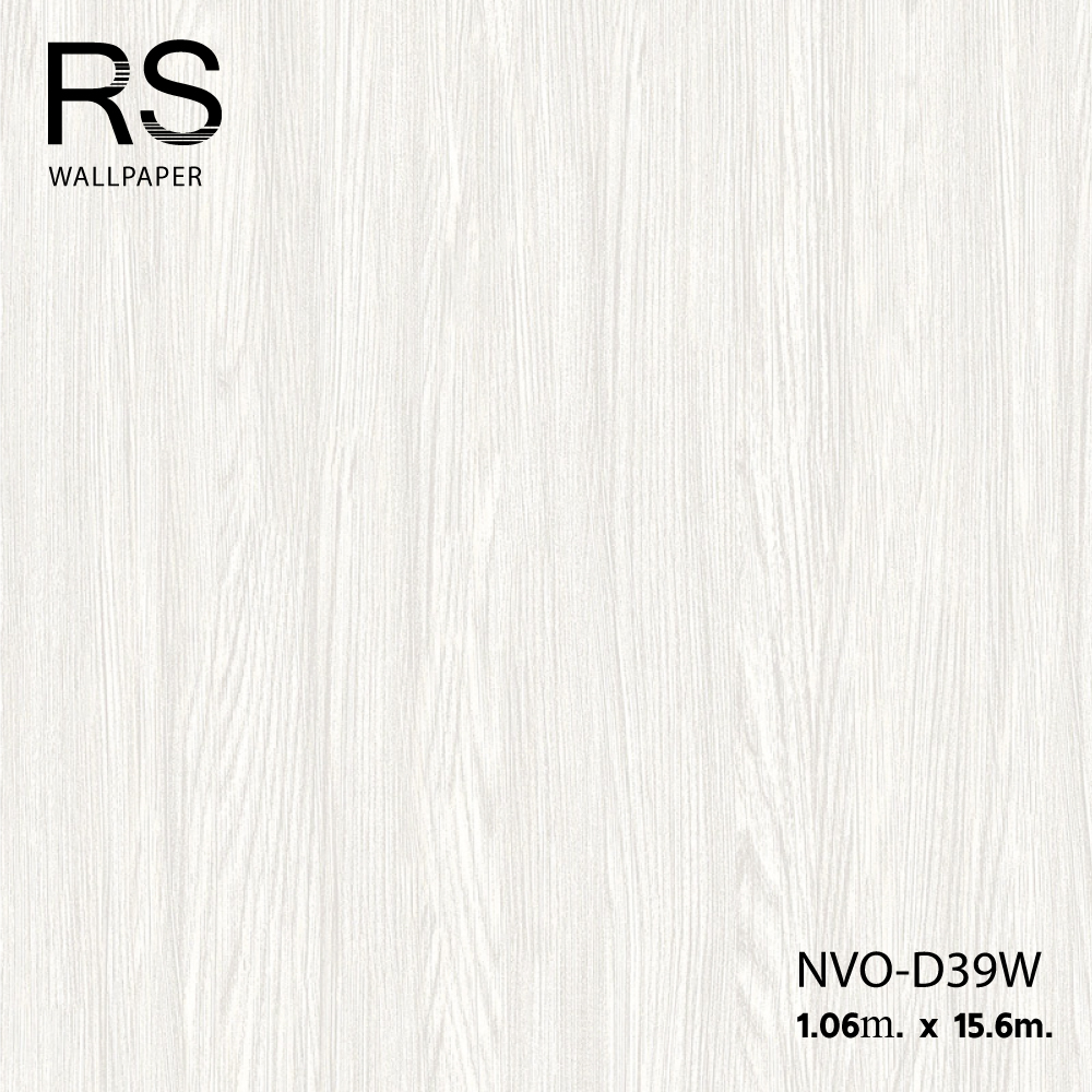 วอลเปเปอร์ ลายไม้สีขาวเทา NVO-D39W