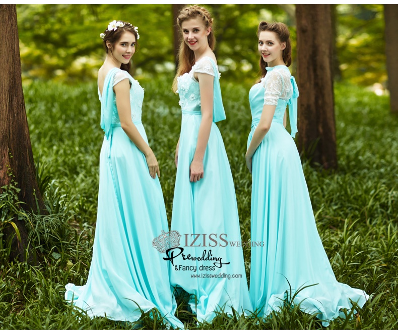 ฺBM0113 - พรีออเดอร์ ชุดเพื่อนเจ้าสาวราตรียาวธีมสีเขียวมินท์ น่ารักมากๆค่ะ