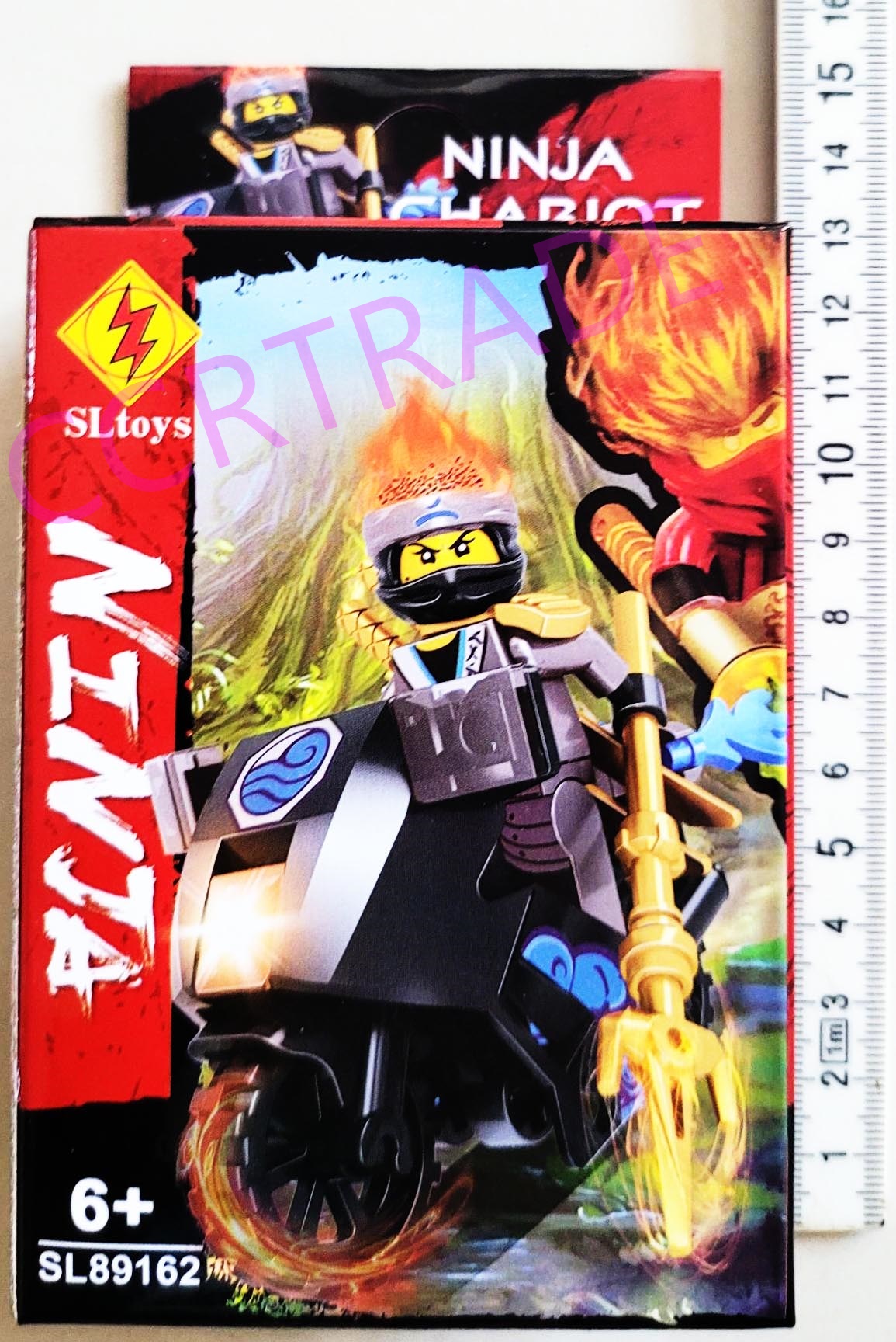 เลโก้นินจา+มอเตอร์ไซค์กล่องแดง 8x14.5 ซม.