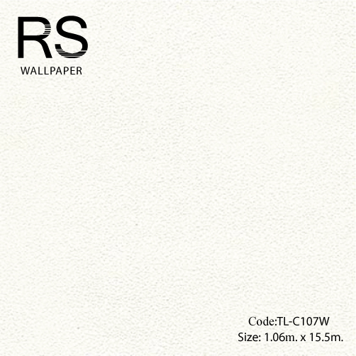 วอลเปเปอร์เทกเจอร์ปูนพื้นสีขาวล้วนมีกลิตเตอร์สีเงิน TL-C107W