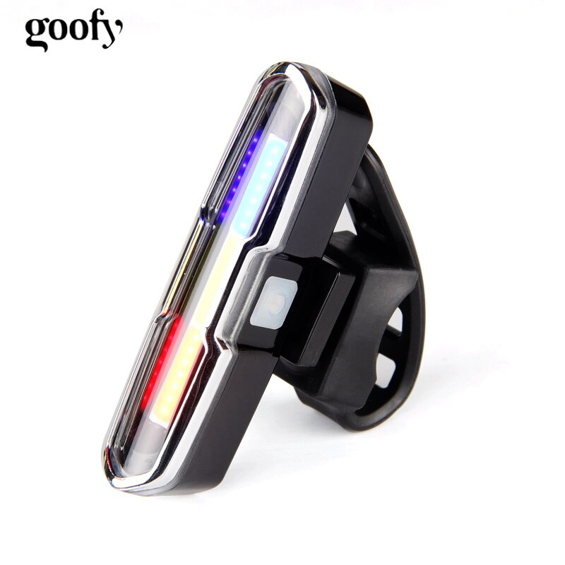 ไฟท้ายจักรยานแบบสองสี ชาร์จ USB GOOFY X7505