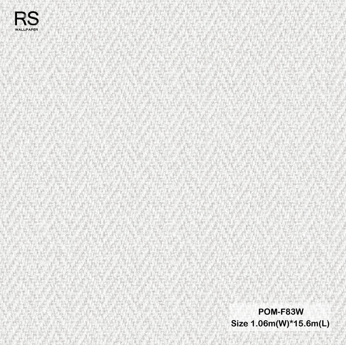 วอลเปเปอร์ลายผ้า สีเทาอ่อน POM-F83W