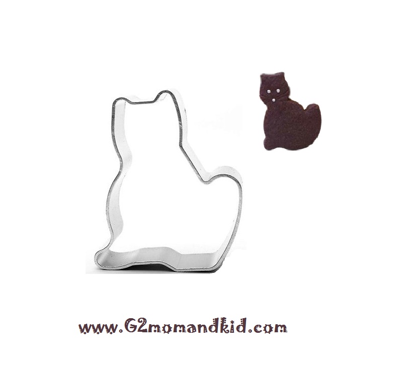 ++พร้อมส่ง++ พิมพ์กดคุ๊กกี้ บิสกิต ขนมปัง กดอาหาร ผัก แฮม ชีส โบโลน่า หรือไข่เจียว รูปแแมวนั่ง