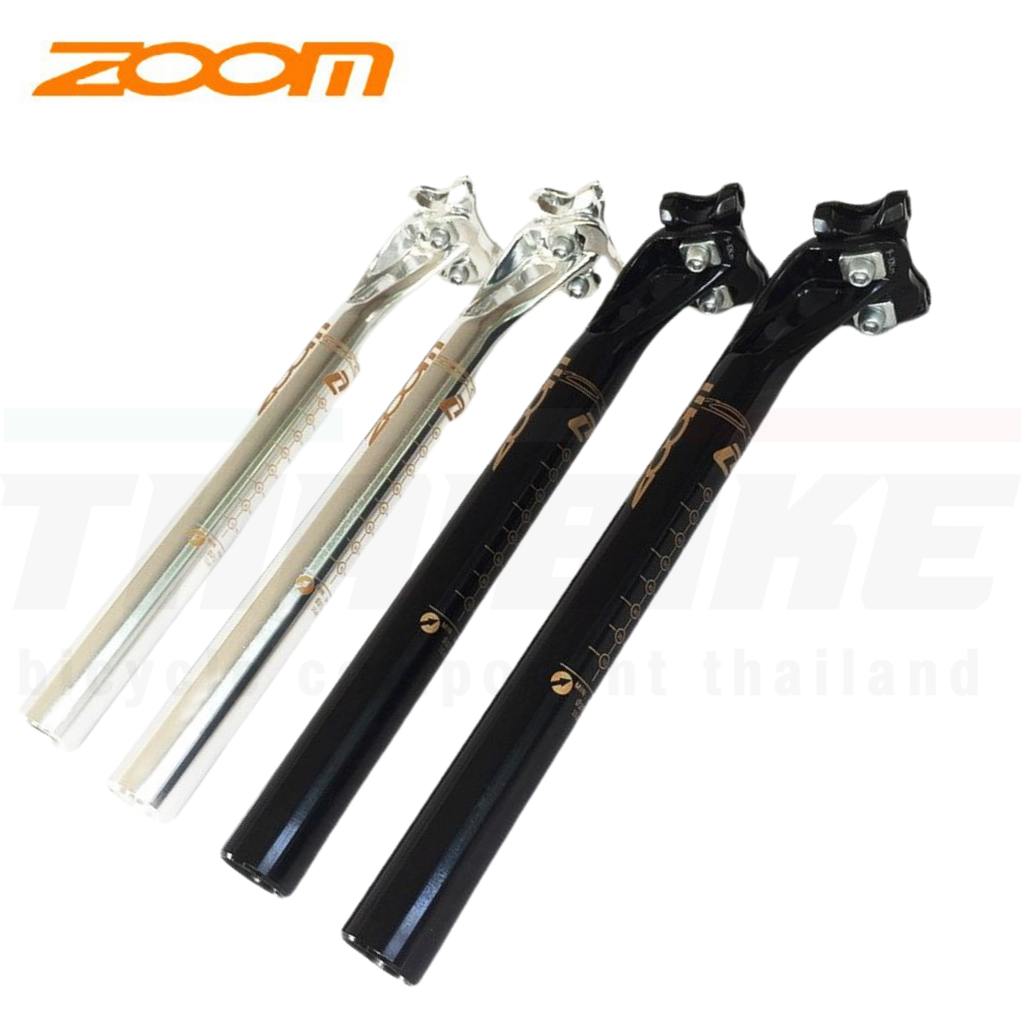 หลักอานจักรยานเยื้องหลังแบบอลูมิเนียม ZOOM ขนาด 27.2X300มม.