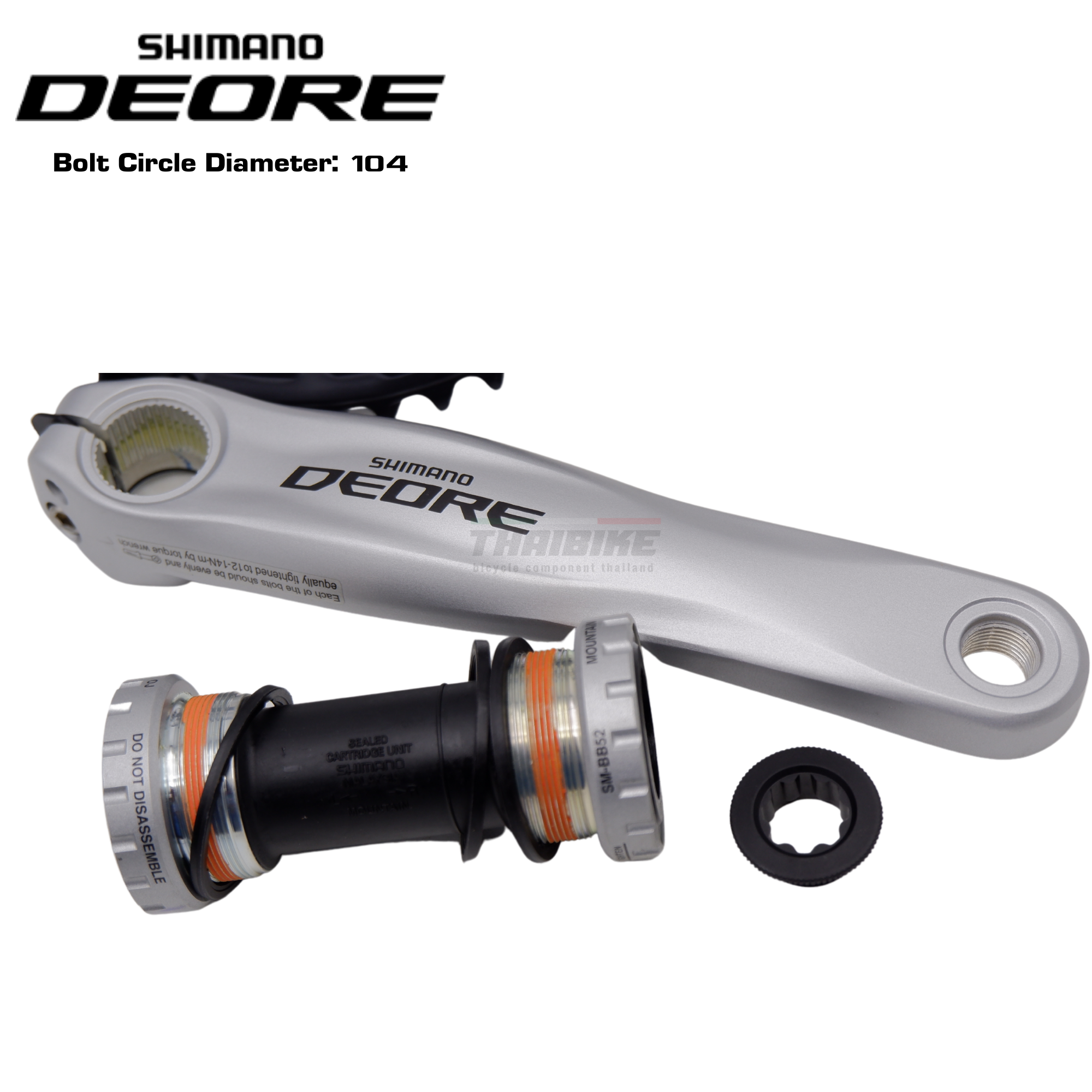 ชุดขาจานจักรยานจักรยาน SHIMANO DEORE FCM590 พร้อมกะโหลก