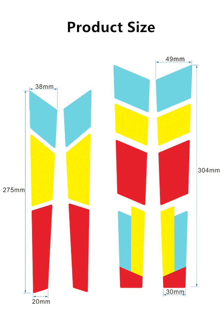 สติกเกอร์ติดเฟรมจักรยาน READU สติกเกอร์ลายทีม 1 ชุด 4 ชิ้น