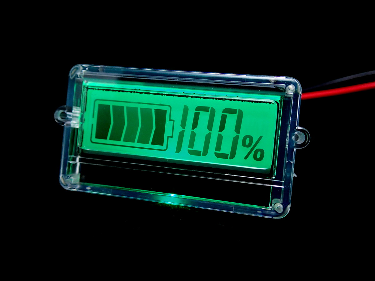 มิเตอร์วัดระดับแบตเตอรี่ 0-100% LCD 12V/24V
