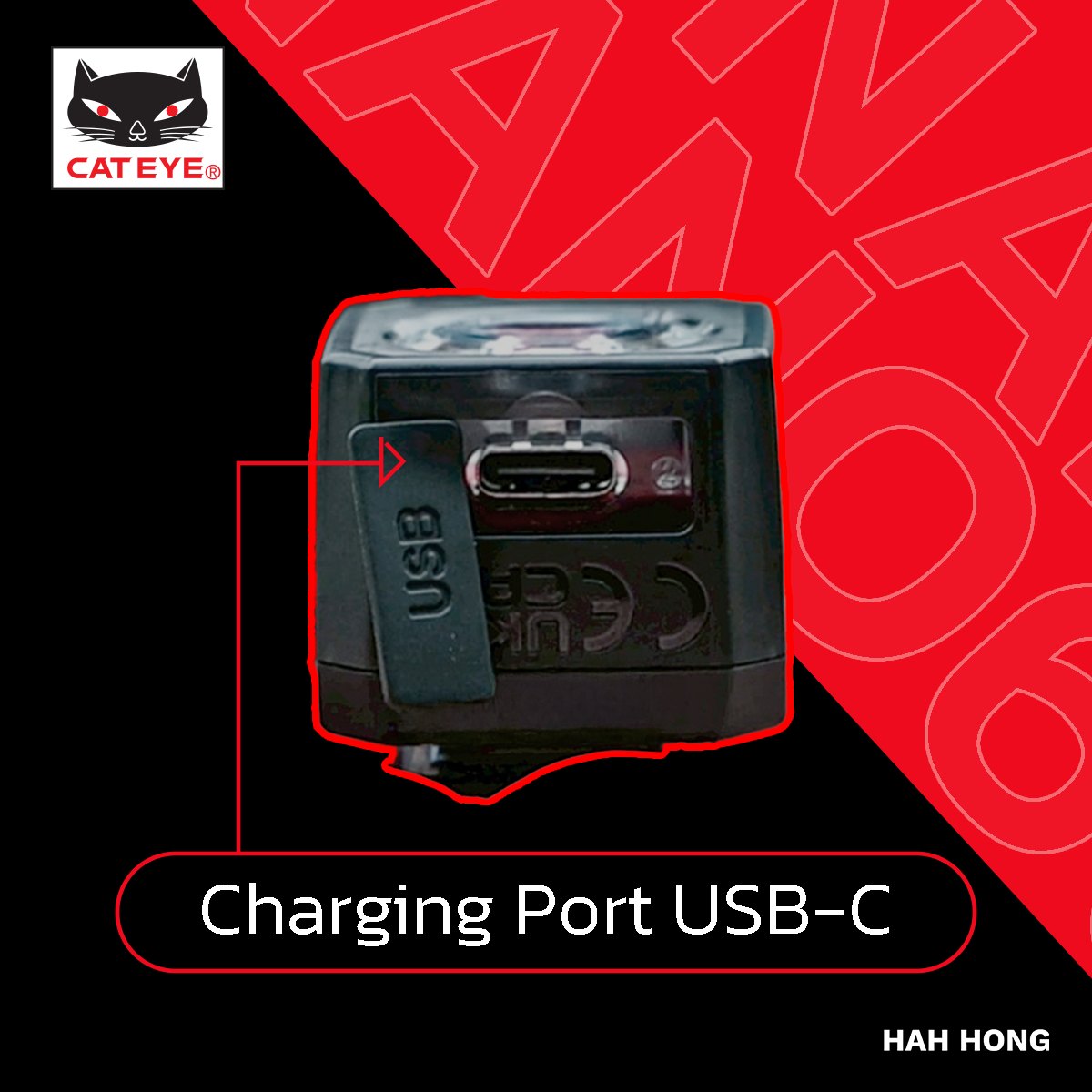 CATEYE NANO60 ไฟท้ายจักรยานเล็กแต่สว่างแรง6โหมดกันน้ำชาร์จUSBของแท้จากญี่ปุ่น