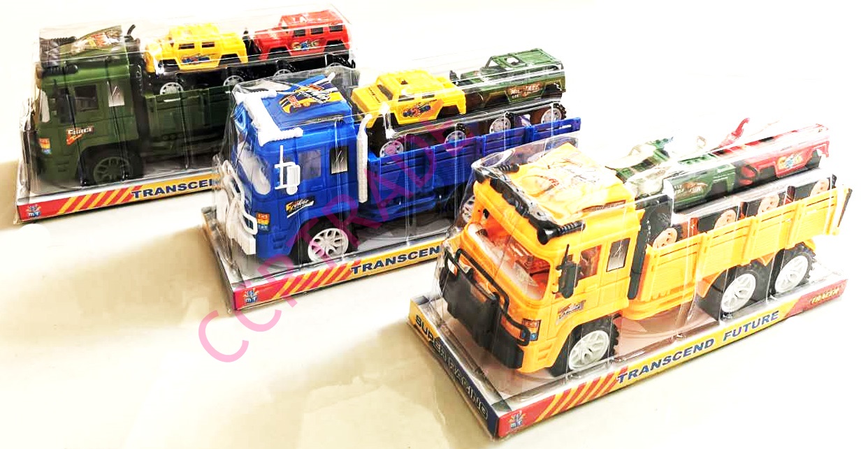 รถบรรทุกรถจิ๊บ 2 คัน มีลานฝาครอบ 13x32 ซม.(1x3)