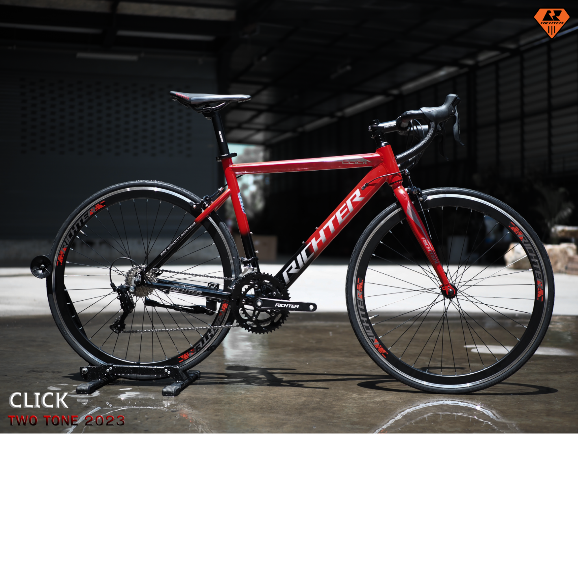 จักรยานเสือหมอบมือตบ RICHTER CLICK อลูมิเนียม 18 เกียร์ แบบมือตบ