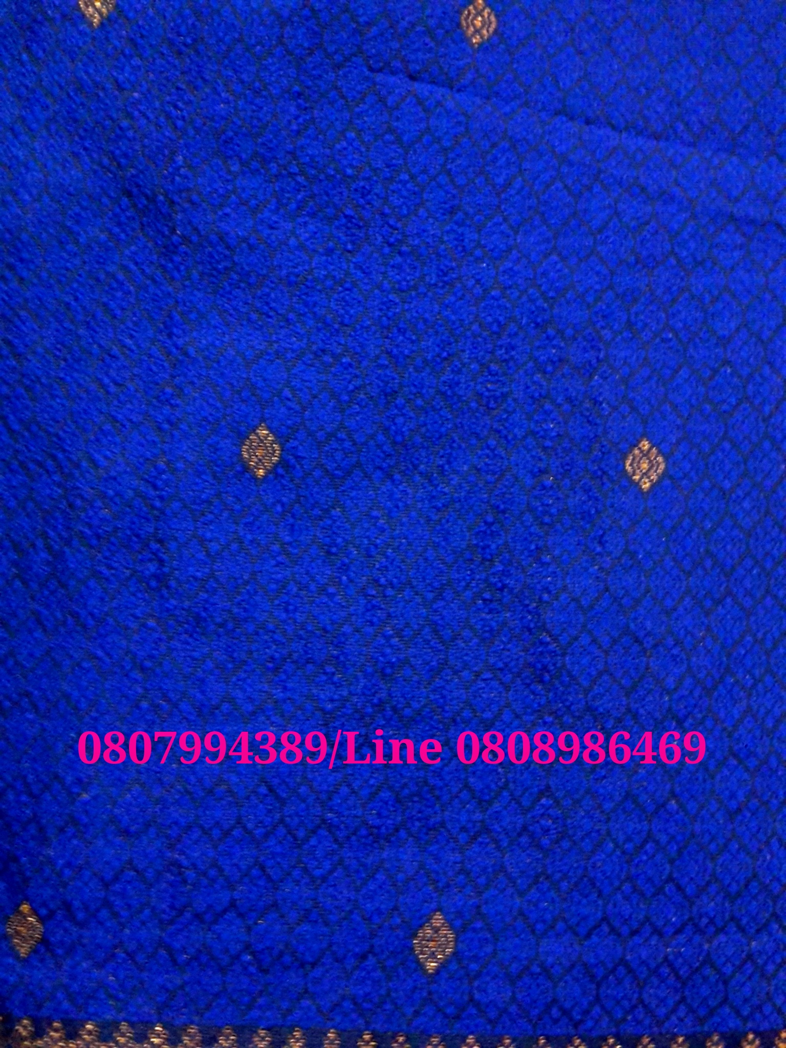 ผ้าซิ่นสำเร็จรูปผ้าซิ่นลาวแบบป้ายเลื่อนตะขอ ผ้าถุงสำเร็จรูป ผ้าซิ่นตีนจกไหมลาวสีน้ำเงินเมทอลลิค