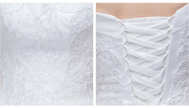 BR132 **พรีออเดอร์**ชุดแต่งงาน&ชุดเจ้าสาวแบบยาวสีขาวเกรดพรีเมี่ยม เปิดไหล่ มีแขน หรูหราน่ารัก สวยโดดเด่นไม่ซ้ำใคร