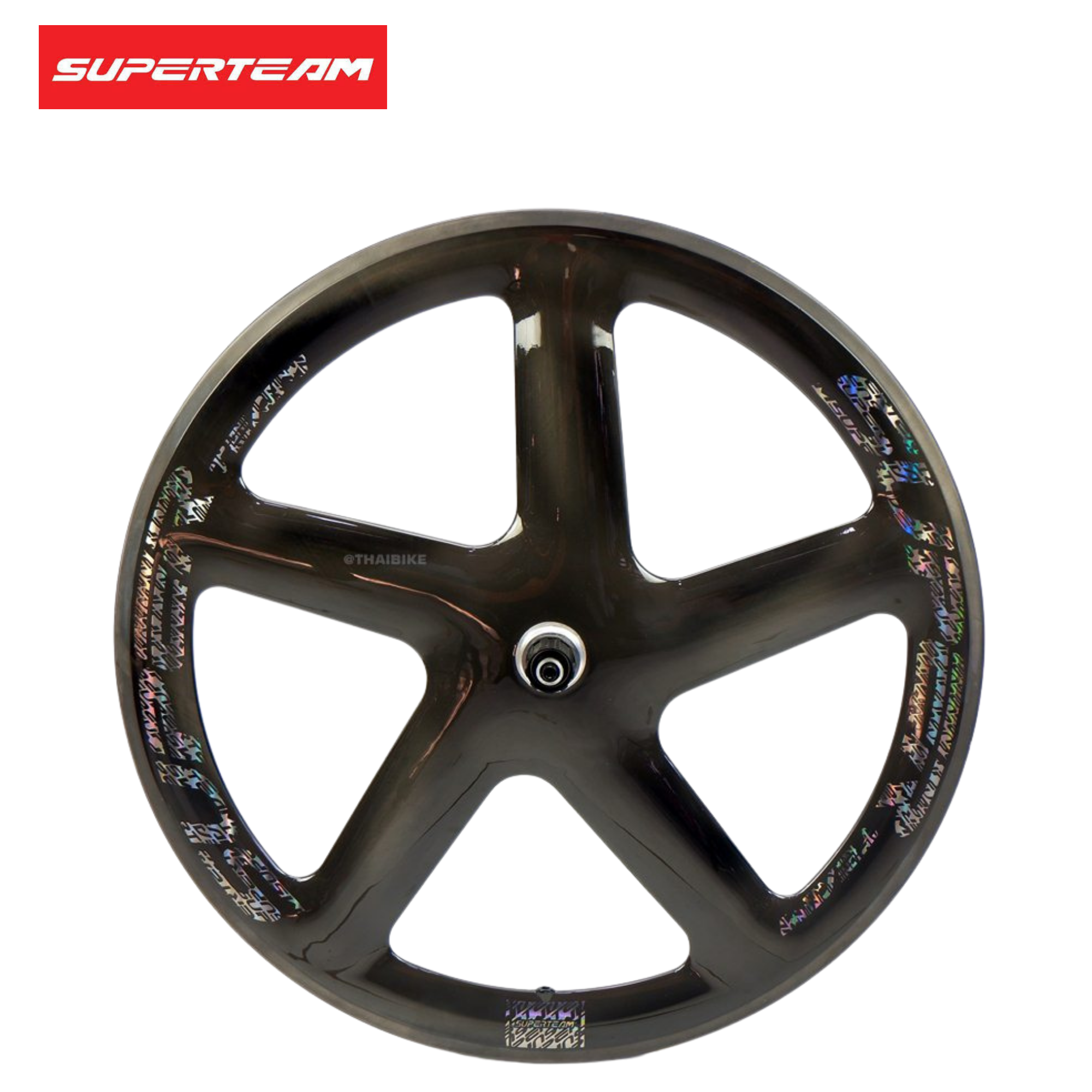 ล้อจักรยานคาร์บอนแท้แบบ 5 ก้าน ยี่ห้อ SUPERTEAM ประกัน 2 ปีเต็ม