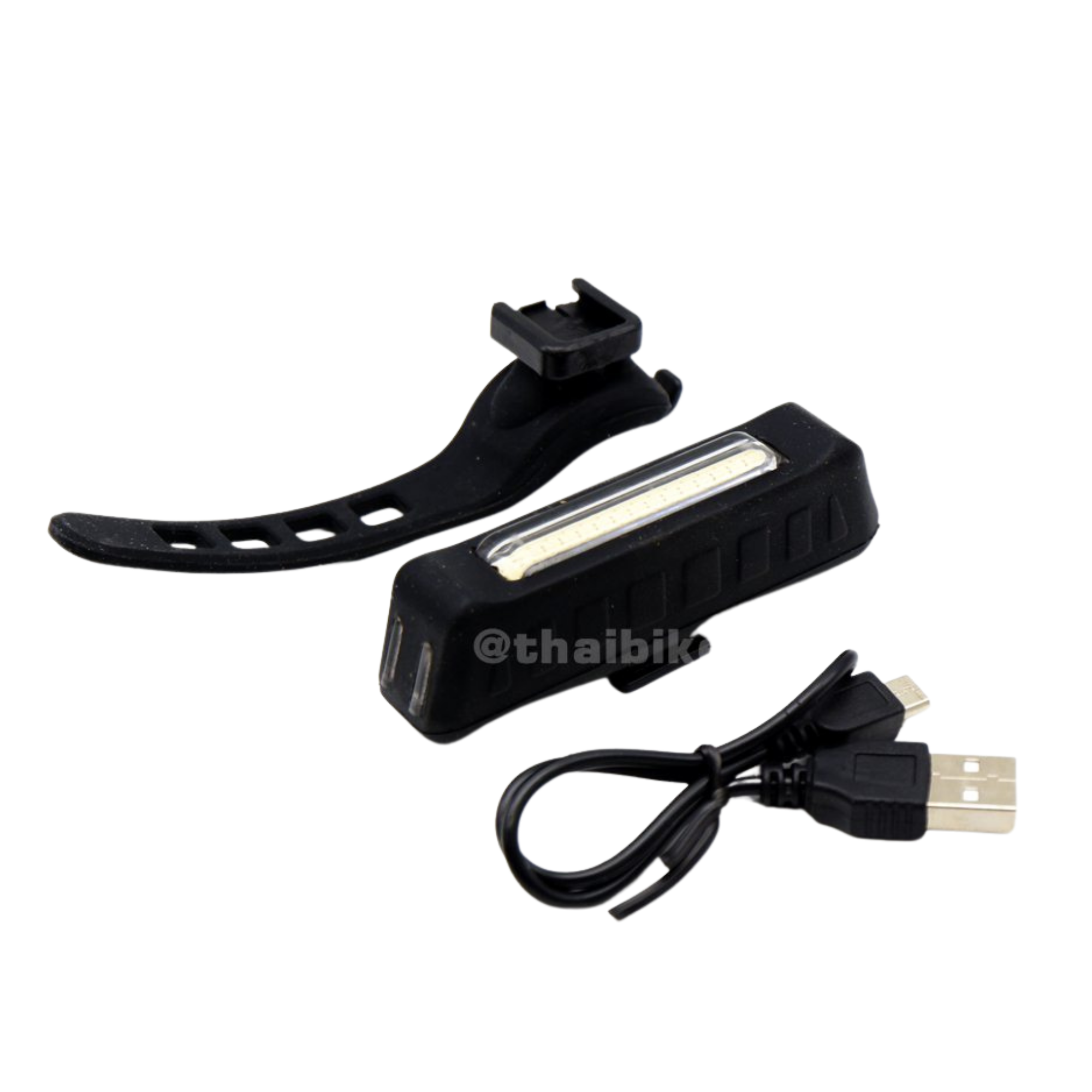 ไฟท้ายจักรยาน COMET HJ-035 แบบชาร์จ USB สีแดงน้ำเงิน สีขาวแดง