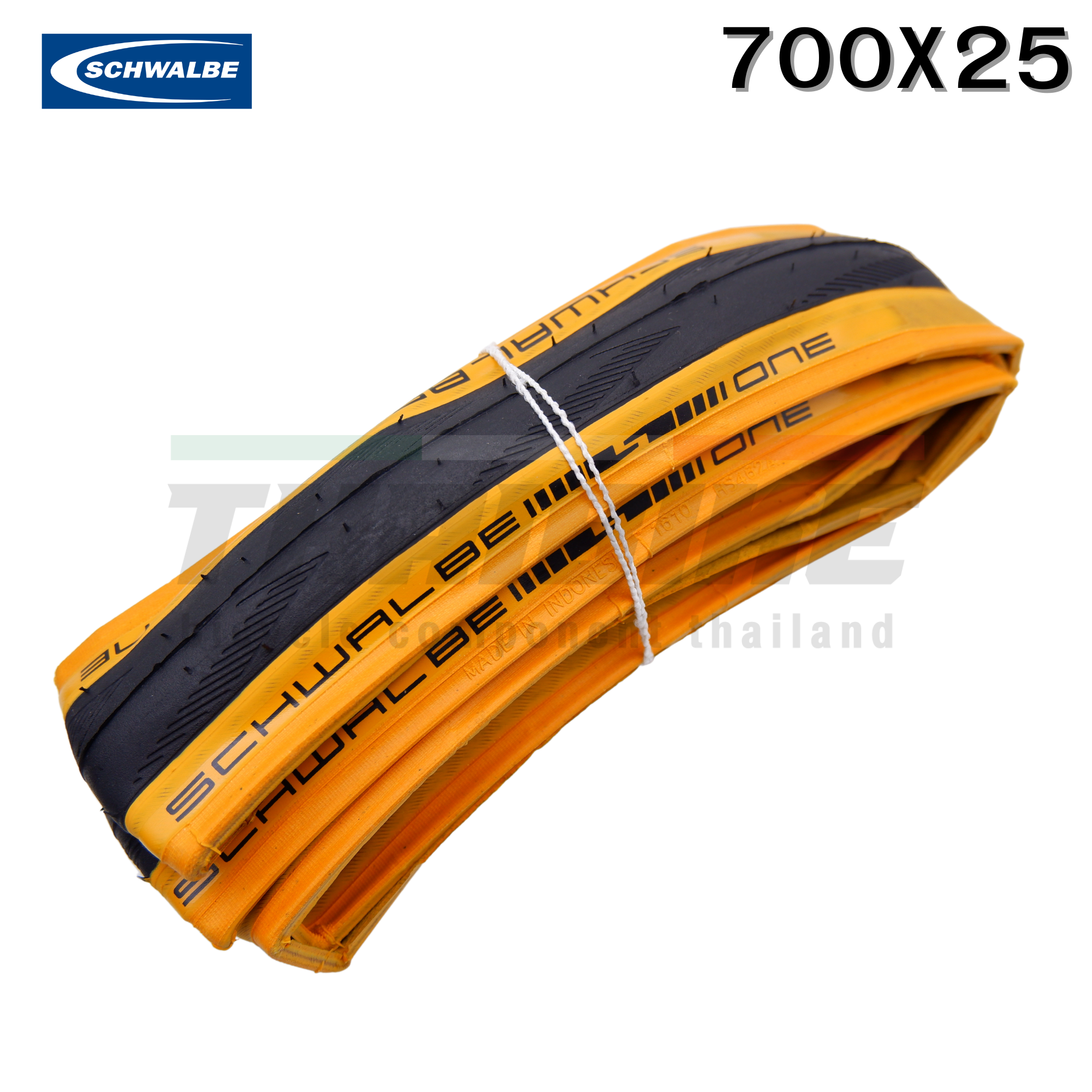 ยางนอกจักรยานเสือหมอบขอบพับ SCHWALBE ONE 700X25 ขอบแก้วสีคลาสสิค