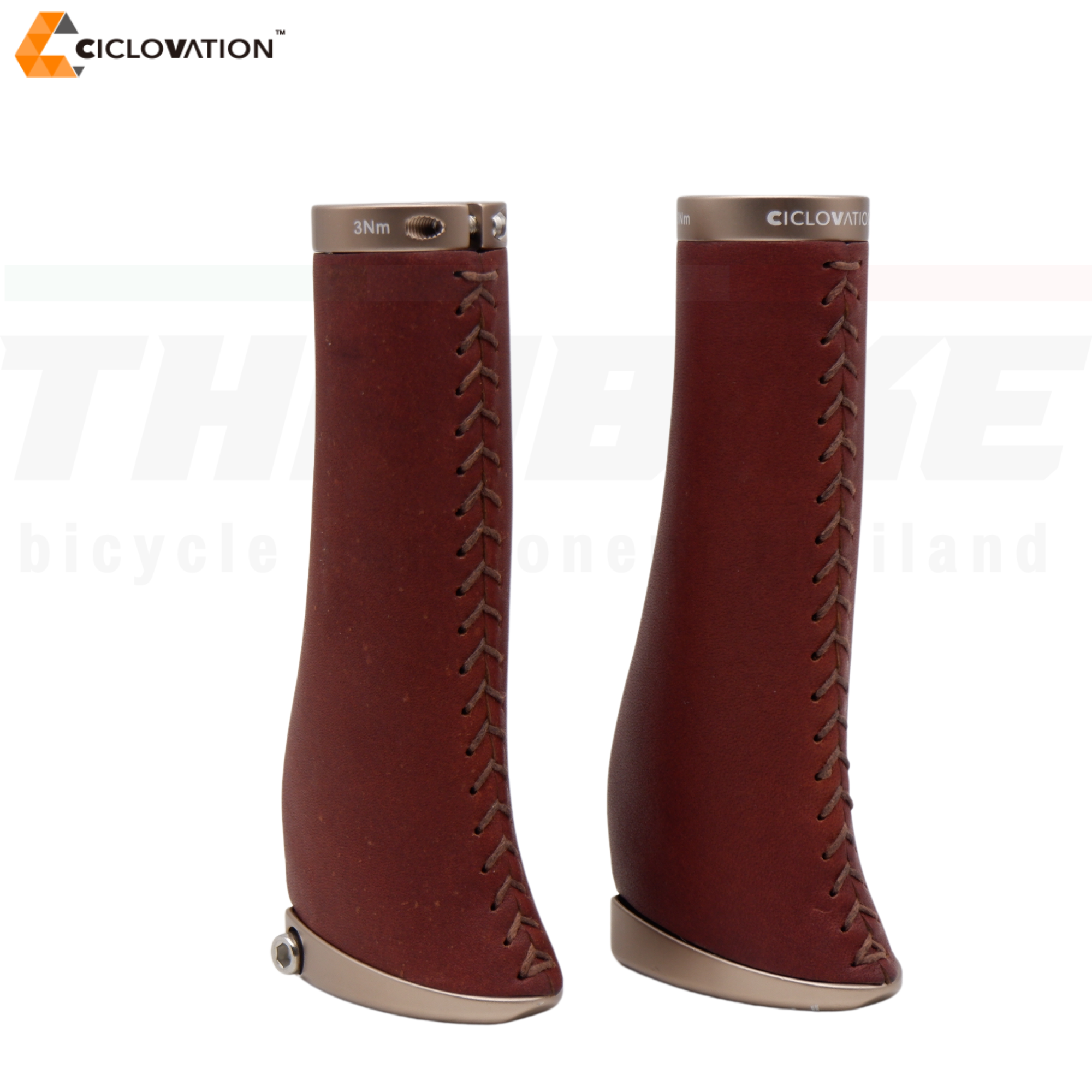 ปลอกแฮนด์จักรยานเสือภูเขาหนังแท้ CICLOVATION Premium Tomahawk Ergonomic Grip