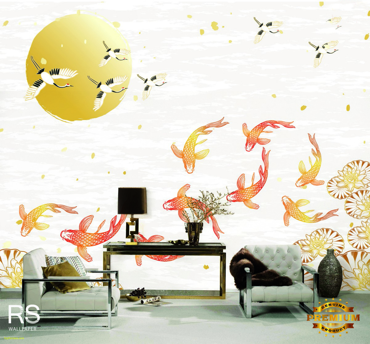 วอลเปเปอร์ ภาพฮวงจุ้ย ปลาคราฟ J-PREMIUM(สั่งผลิต)