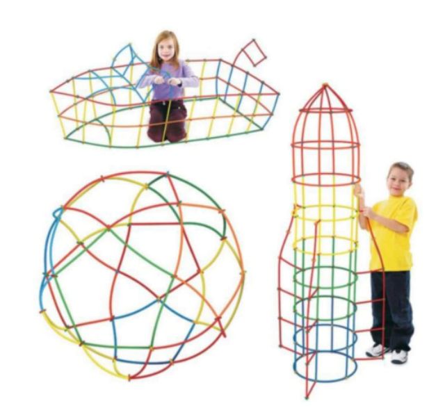 ตัวต่อหลอด แบบหนา ตัวต่อหลอด 4 มิติ 200 ชิ้นหลอด diy ส่งจากไทย❤️ของเล่นปลายเปิด สนุกมาก