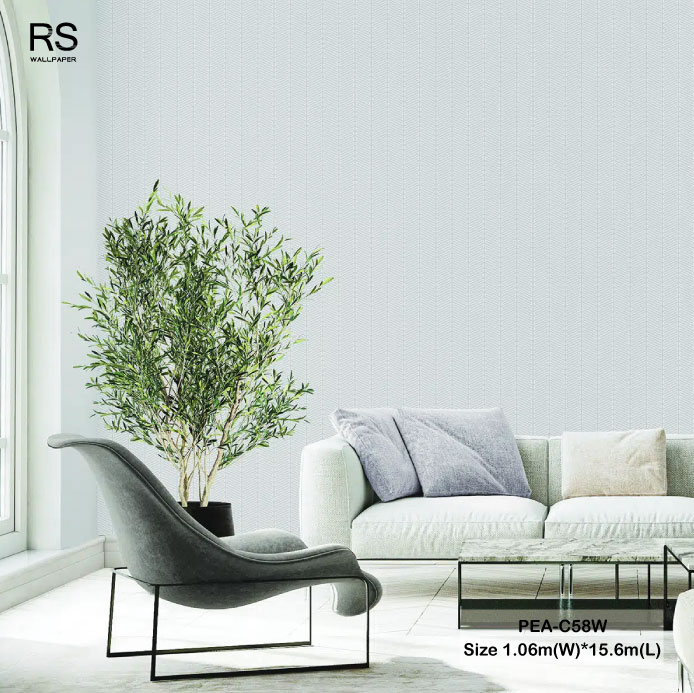 วอลเปเปอร์สไตล์โมเดิร์นลายเส้น สีเทา PEA-C58W