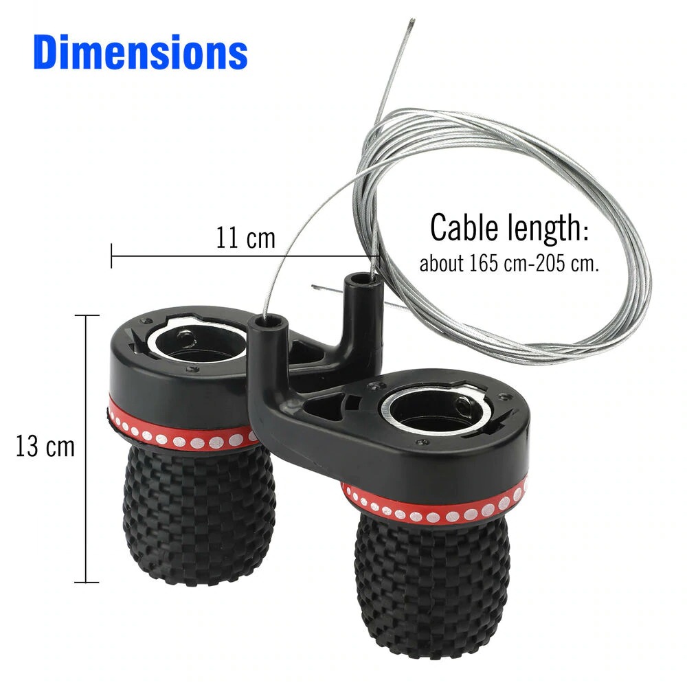 มือเกียร์จักรยานแบบเกียร์บิด ซ้าย ขวา Gear Grip Shift Levers ไม่มี index