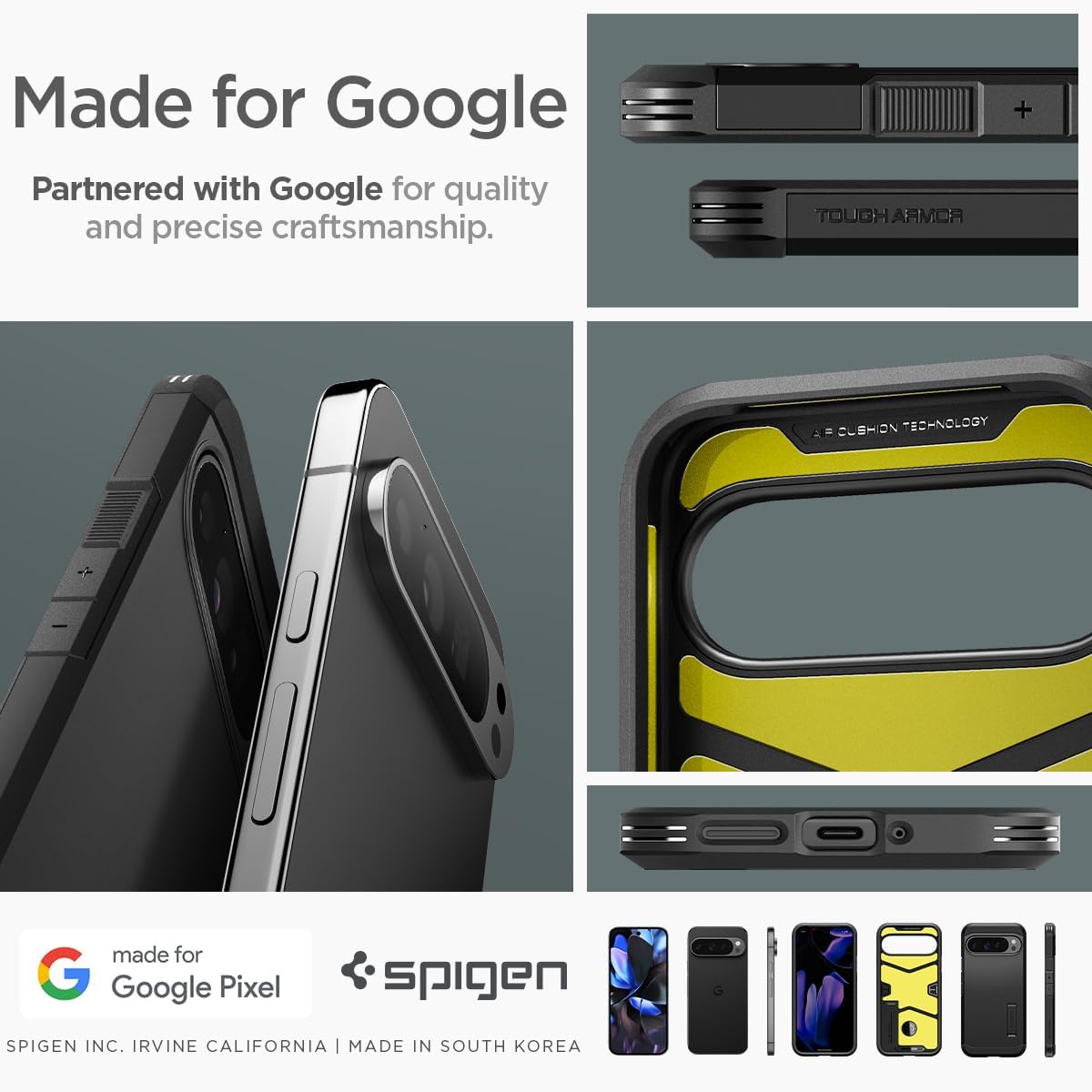 Spigen Tough Armor Designed for Pixel 9 Pro XL Case - Black