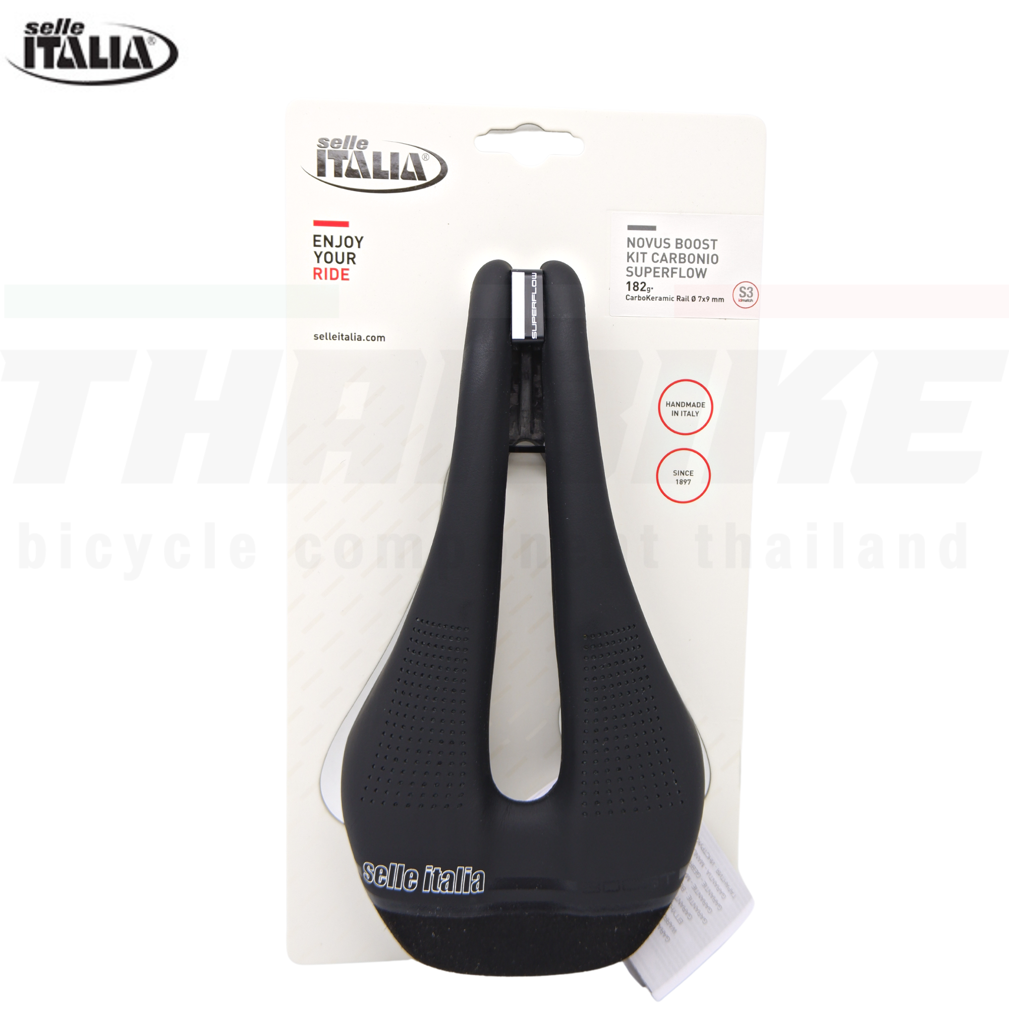 อานจักรยานเสือหมอบ SELLE ITALIA NOVUS BOOST KIT CARBONIO SUPERFLOW