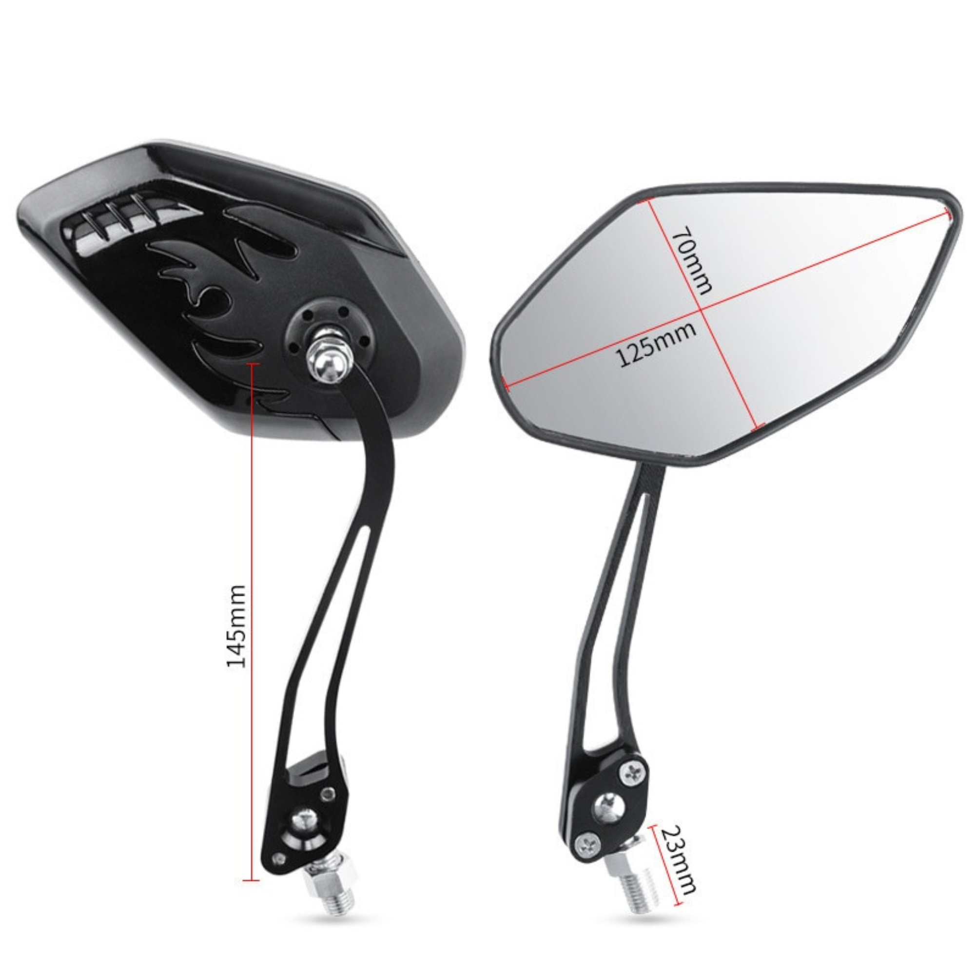 กระจกจักรยาน ติดมอเตอร์ไซต์ได้ (คู่) Thaibike