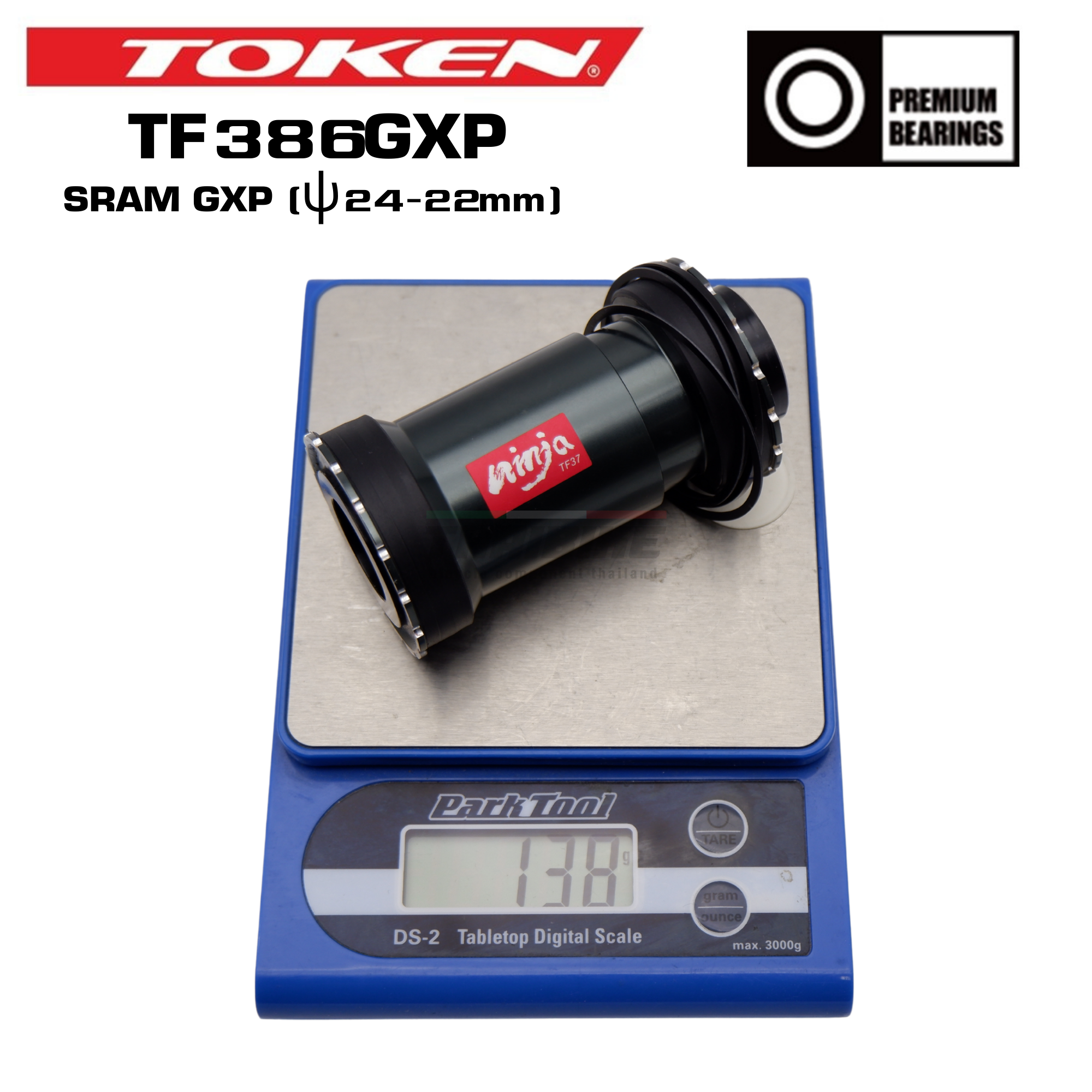 กะโหลกจักรยาน TOKEN TF386GXP เฟรม BB386 ขาจาน SRAM