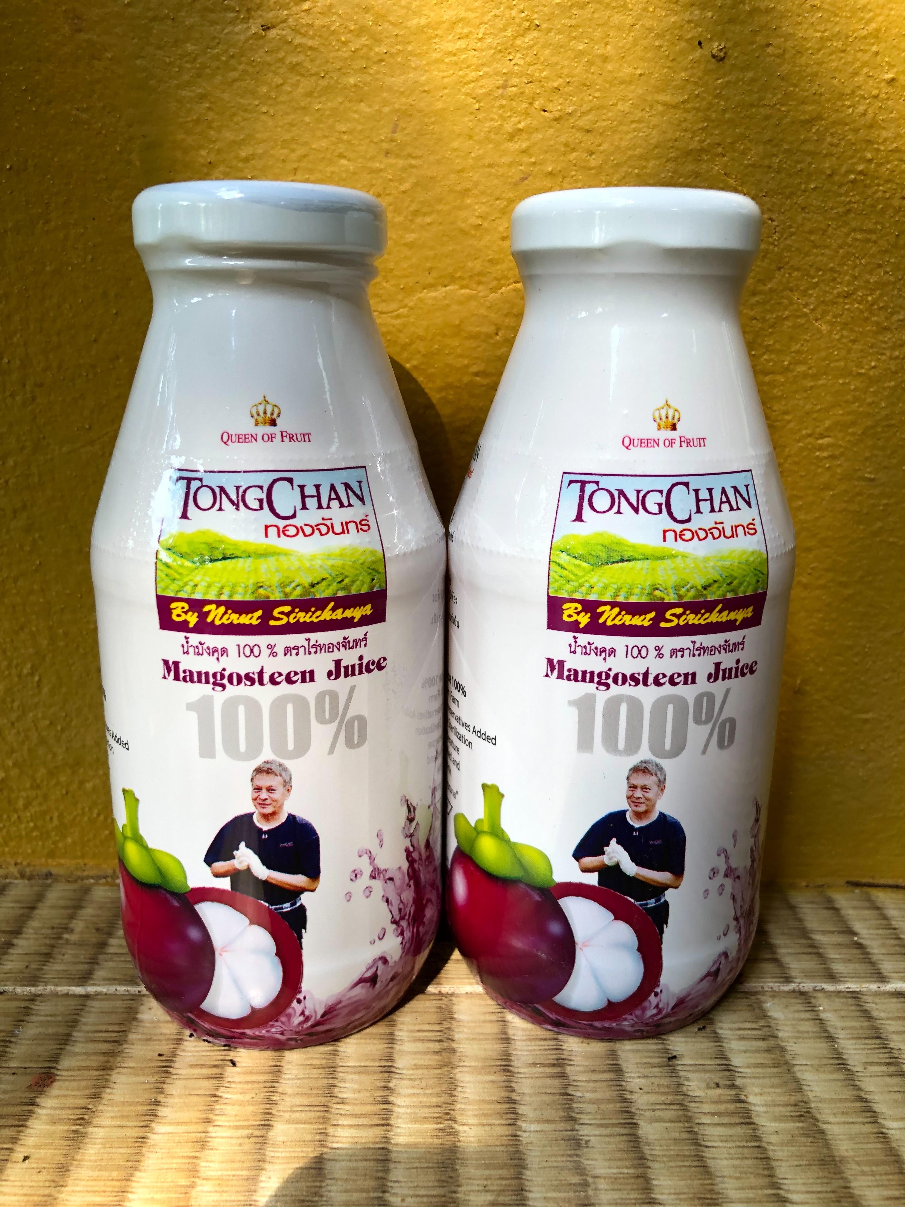 ขายยกลัง 24 ขวด น้ำมังคุดสกัดเข้มข้นแท้ 100% จากสวนทองจันทร์ Tong Chan Natural Mangosteen Juice 100%