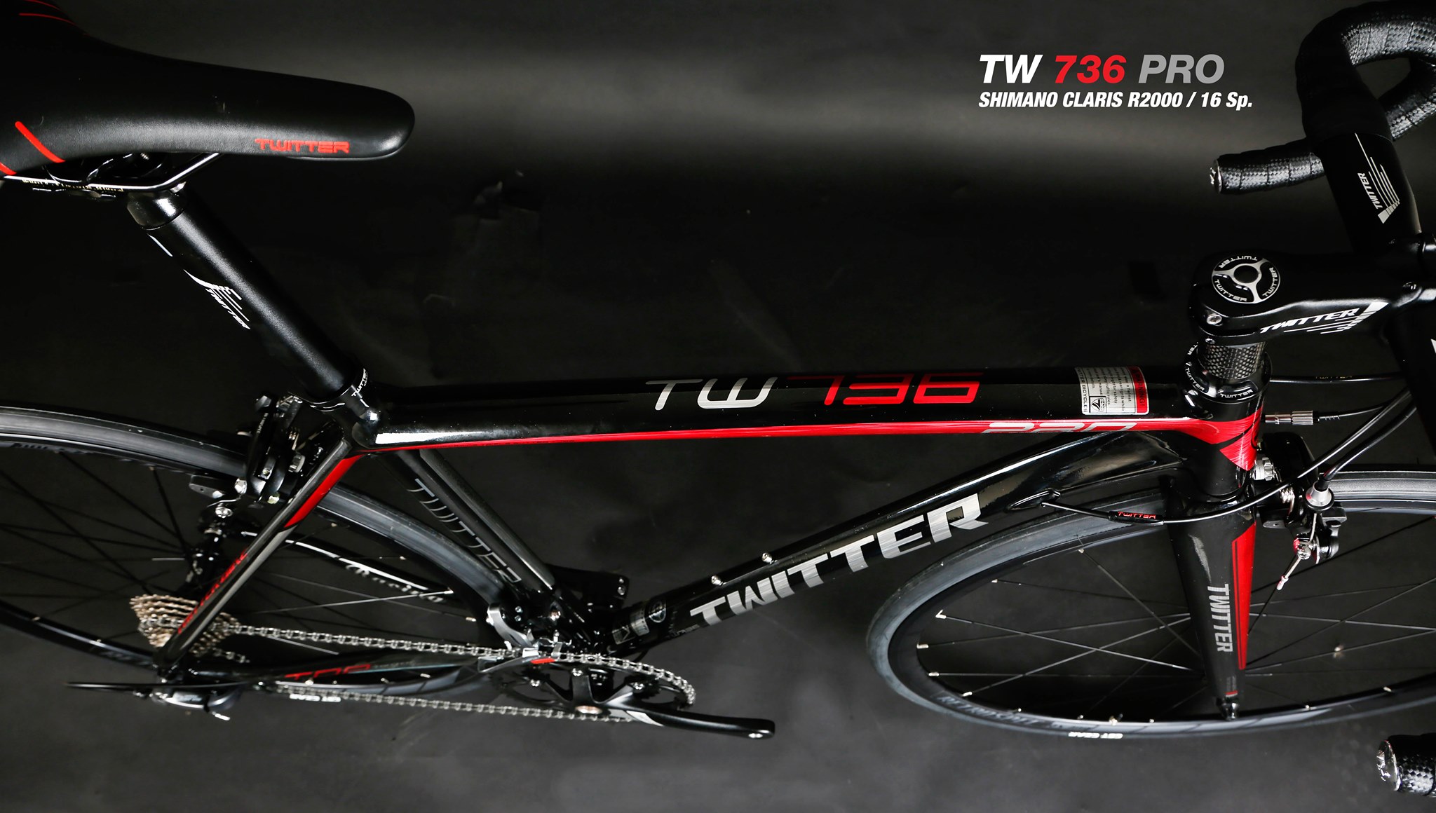 จักรยานเสือหมอบ TWITER รุ่น TW 736 PRO Top Aluminium ลบรอยเชื่อม ซ่อนสาย