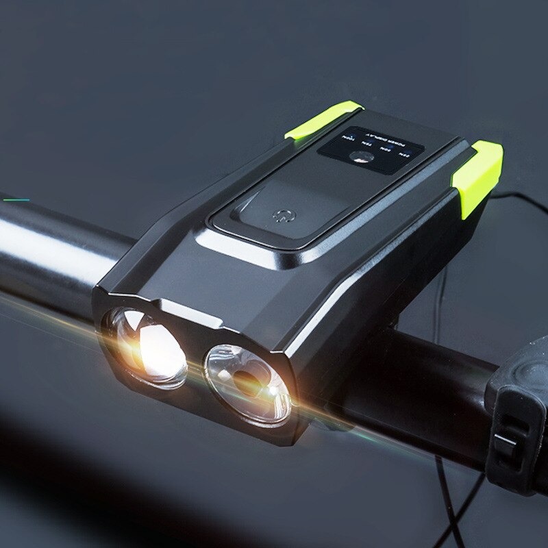 ไฟหน้าจักรยาน แตรจักรยาน แบบชุด THAIBIKE ชาร์จ USB