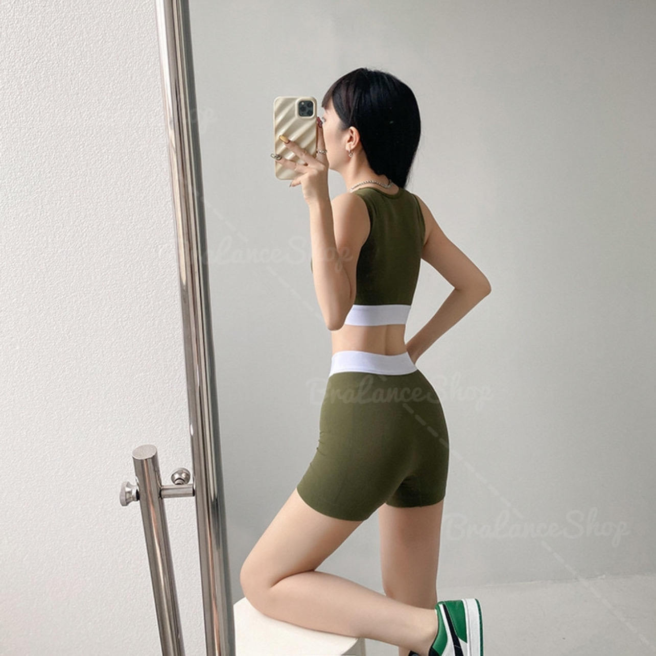 BLS✿B90 ชุดสปอตออกกำลังกายขาสั้น