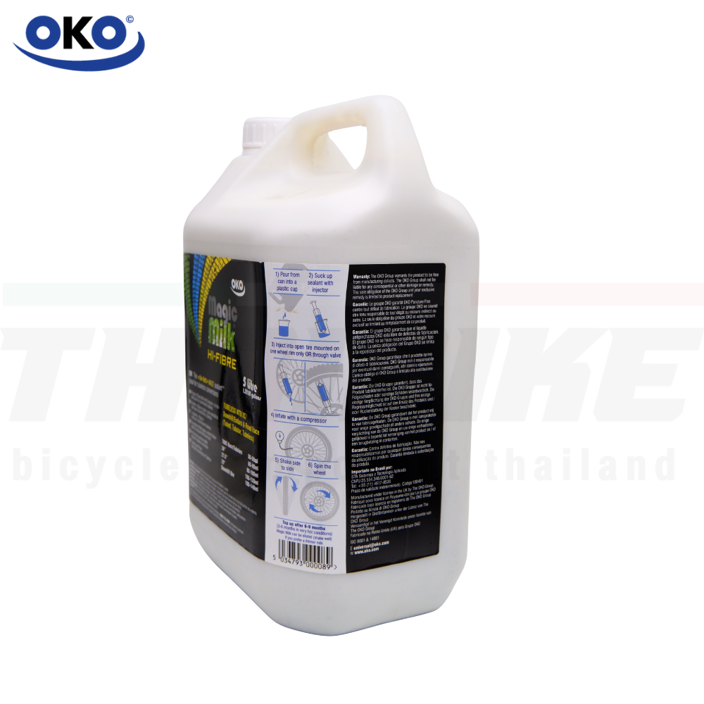น้ำยาอุดรั่ว OKO Magic Milk HI-FIBER สำหรับยางทูปเลส/ฮาฟ/เสือหมอบ-เสือภูเขา ซีลขอบล้อยอดเยี่ยม 7 mm