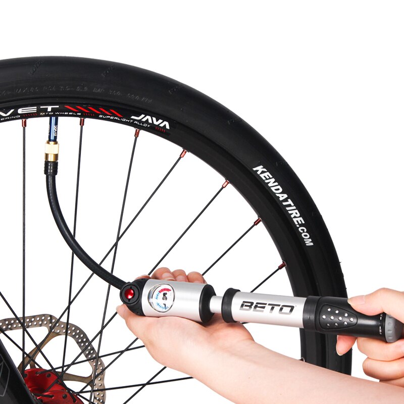 สูบโช๊คจักรยานพกพา BETO MP-036 Fork Tire Shock Bicycle Pump 300psi