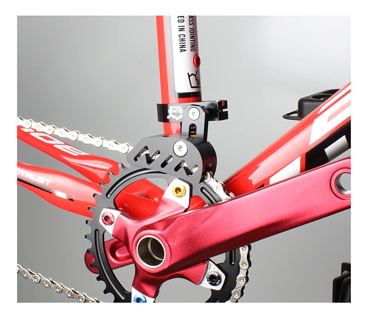 (สีดำ)ตัวกันโซ่ตก THAIBIKE กันโซ่จักรยานตก สำหรับจานหน้าใบเดียว เสือภูเขา