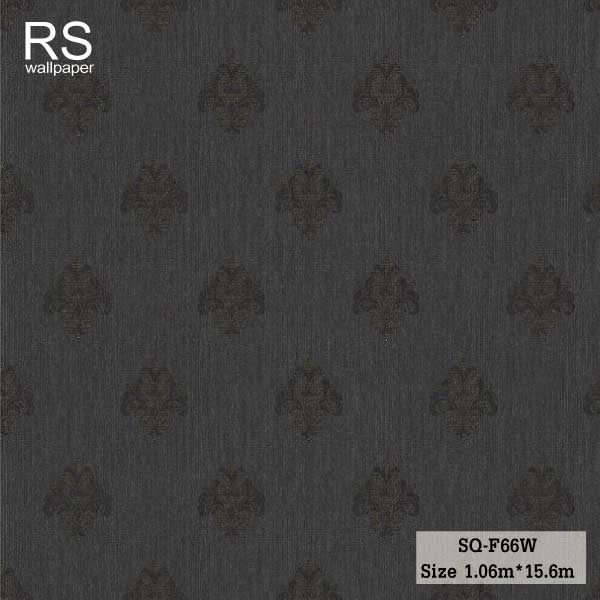 วอลเปเปอร์ ลายหลุยส์คลาสสิค พื้นสีเทาเข้ม SQ-F66W