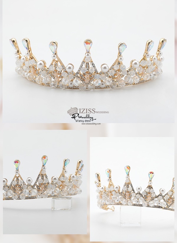 AC004 **พรีออเดอร์**ชุดเทียร่า มงกุฎเพชร ชุดเครื่องประดับเจ้าสาวสวยหรูดุจเจ้าหญิง