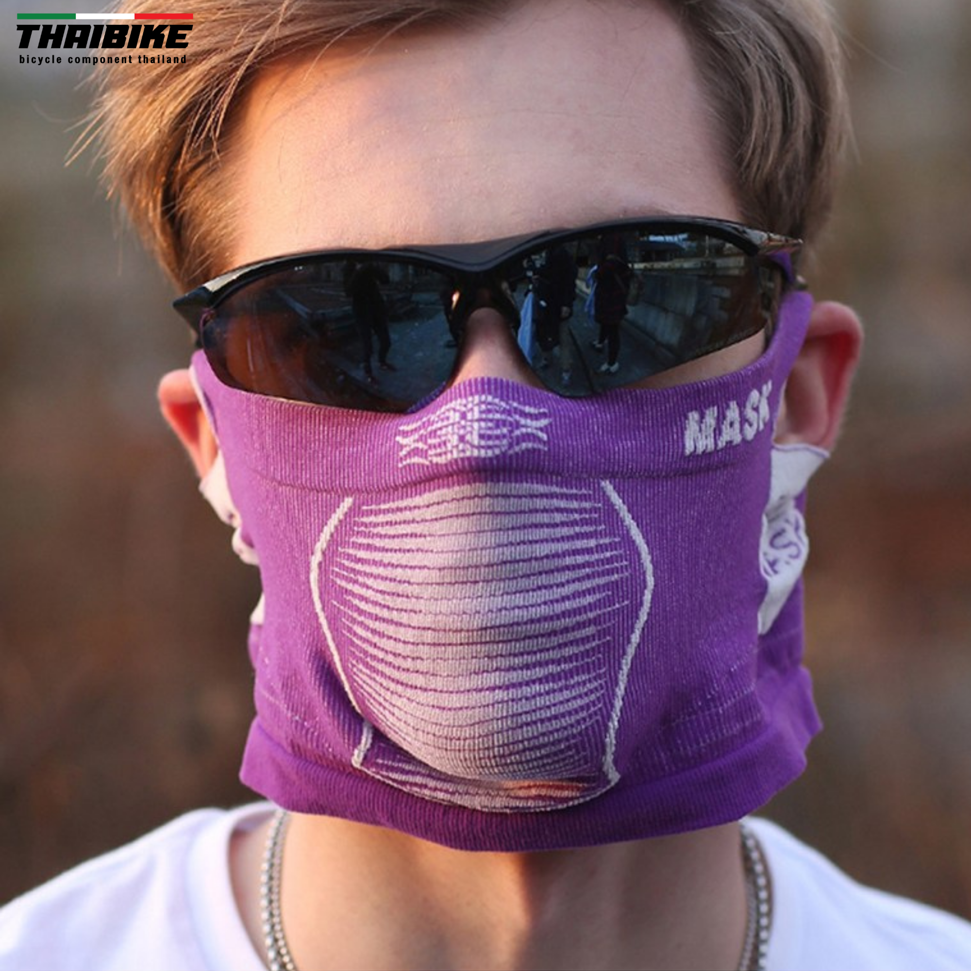 หน้ากากกันฝุ่น X-MASS ปั่นจักรยานผ้ายืด กันแดด กันลม ผ้ายืด