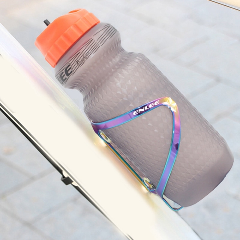 ขายึดขวดน้ำอลูมิเนียมเคลือบสีรุ้ง ENLEE Bike Water Bottle Cage Holder Lightweight